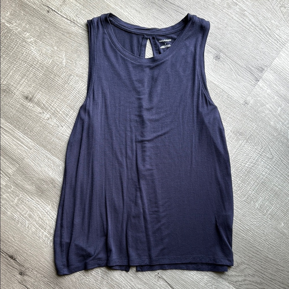Women's Navy Sleeveless Top